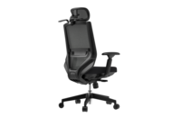 Chaise de bureau ergonomique en maille série KEY, dossier haut avec appui-tête 3D et soutien lombaire