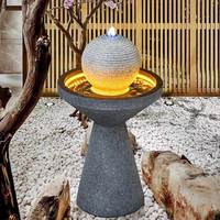 Fontaine à eau à pédale de style américain personnalisé pour l'extérieur jardin patio bain d'oiseau en plastique fibre de verre caractéristique de l'eau barboteur