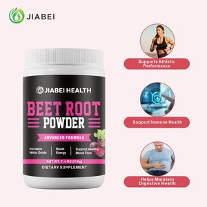 Complément alimentaire personnalisé à base de poudre de betterave pour adultes - Améliore la circulation sanguine et l'énergie - Vitamines - Déconseillé aux femmes enceintes - Product Image 1