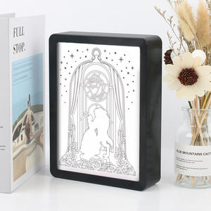 Lampe de nuit 3D en forme de boîte à lumière LED, décoration de conte de fées de <span class=keywords><strong>la</strong></span> <span class=keywords><strong>Belle</strong></span> <span class=keywords><strong>et</strong></span> <span class=keywords><strong>la</strong></span> Bête, décoration de chevet pour chambre, cadeau pour filles - Product Image 2