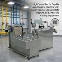 Système d'alimentation automatique pour marquage laser UV haute vitesse des bouchons de bouteilles, machine de codage anti-contrefaçon avec traçabilité des données variables