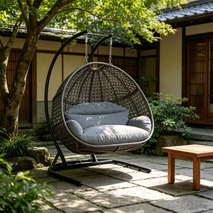 Vente chaude usine : Balançoire suspendue personnalisée en forme de nid d'oiseau, mobilier d'extérieur moderne et démontable pour jardin, balcon, cour - Product Image 4