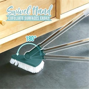 Bendable Corner <b>Scrub</b> <b>Brush</b> Rotating Head Wide Uses Efficient Triangle <b>Brush</b> Removable Easy To Hold for Ceilings for Bathroom - Product Image 4