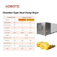 1,3 ton stalen 380V energiezuinige warmtepompdroger voor het drogen van groenten, fruit en tomatenpuree