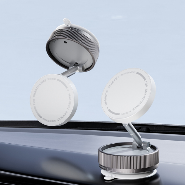 Adjustable Foldable for iPhone Car Phone Holder Electric Vacuum Magnetic Desk Phone Holder for Smooth Surfaces