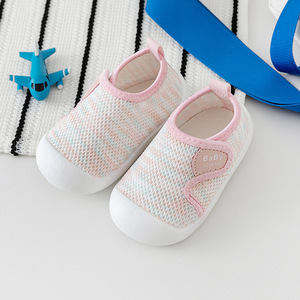 Zapatillas de deporte de malla transpirable para bebés, antideslizantes, para primeros pasos, ligeras, con gancho y bucle, zapatos informales de verano para bebés unisex - Product Image 5