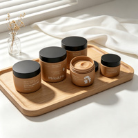 Pot cosmétique à large ouverture en PET pour masque facial, gommage corporel, lotion corporelle et solutions d'emballage en gros pour soins de la peau en marque blanche