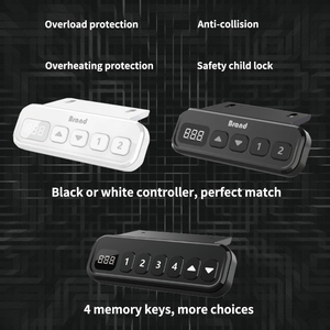 Meja game gaya Modern, meja Gaming elektrik dengan lampu RGB edisi putih, tinggi dapat disesuaikan - Product Image 6