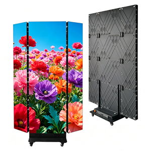 Écran d'affichage LED pliable à trois volets 1280*2070mm, panneau P1.86 P1.53 P2.5 GOB, surface portable, écran d'affichage intérieur - Product Image 2
