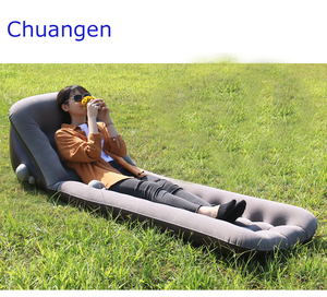 Pneumatic Flocking Outdoor Waterproof Inflatable Sleeping <strong>air</strong> <strong>Sofa</strong> <strong>Bed</strong> - Product Image 3