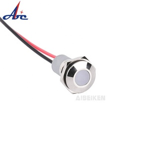 Bán buôn IB14A-FY-D 14 Mét Mini Flat Brass Nickel nhà ở Pilot ánh sáng màu đỏ kim loại 48VDC Dot Vòng LED chỉ số - Product Image 2