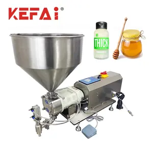 KEFAI yarı otomatik viskoz sıvı sos Servo Rotor pompası dolum makinesi yüksek hassasiyetli Psate tutkal dolum makinesi