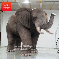 Elefante Inflable Gigante Personalizado de Dibujos Animados para Halloween, Diseño Inflable Publicitario para Eventos