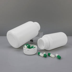 White Plastic Pill Bottle Screw Cap Medicine <b>Container</b> Packaging Bottle for <b>Tablets</b> Capsules - Product Image 5