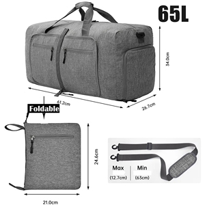 2026 <b>Large</b> Capacity High Quality Foldable Polyester <b>Duffel</b> <b>Bag</b> with Zipper Closure Fashionable Hand Fitness Travel Sports <b>Bag</b> - Product Image 3