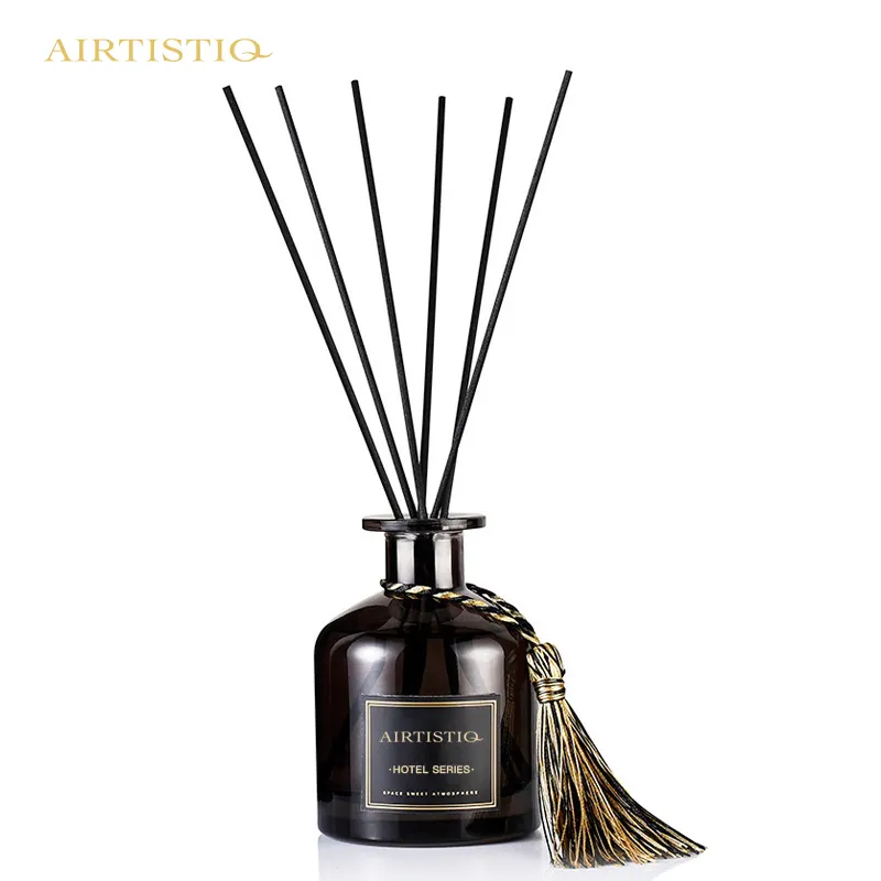 Home Fragrance Private Label Luxury 50ml glass bottle essential oil aroma reed diffuser With Rattan Sticks