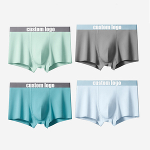 Traceless Thời Trang Sexy Mens Trong Suốt Mượt Thoải Mái Thoáng Khí Biểu Tượng Tùy Chỉnh Bán Buôn Băng Lụa Tóm Tắt Boxers Người Đàn Ông Đồ Lót - Product Image 1