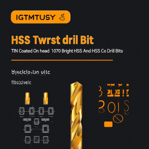 Broca helicoidal HSS con recubrimiento de TiN en la cabeza 1070 Bright HSS y brocas HSS Co - Product Image 3