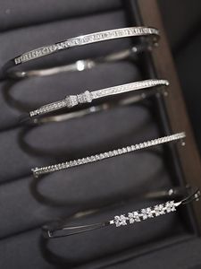 Xinfly 2023 Luxury Jewelry Brand 18k Solid Gold Woman Bling Real Diamond Tennis Bow <b>Bangle</b> <b>Bracelet</b> - Product Image 4