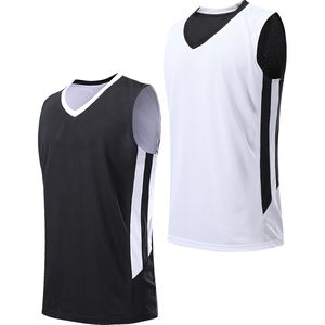 Maillot de basketball réversible en mesh pour jeunes garçons FOXA, col en V, anti-transpiration, uniforme sportif pour entraînement sportif - Product Image 1
