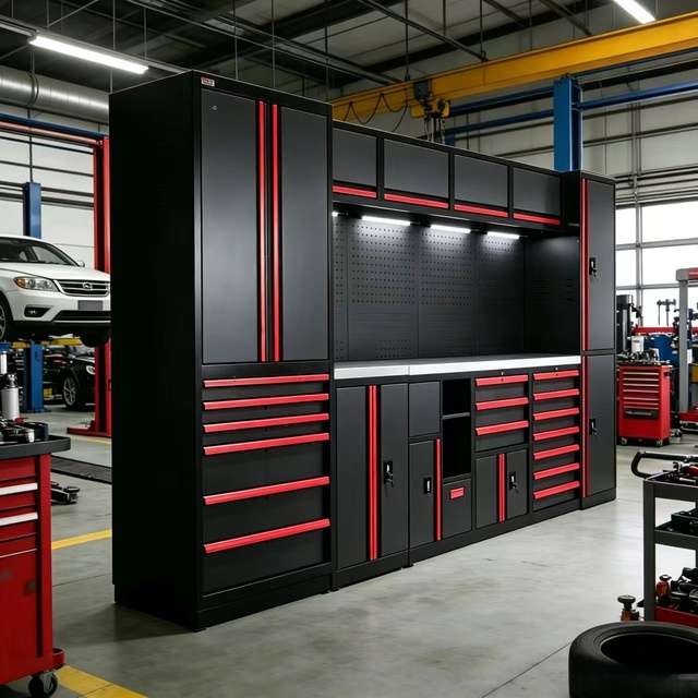 Customized OEM/OBM Workshop Tool Cabinet-Cold-Rolled Steel Modular Assembly Rust Proof 1000kg Load Capacity 3-Year Warranty