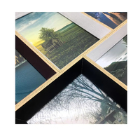 Cadre photo décoratif rectangulaire en or peinture Collage bois aluminium impression numérique bois BSCI couleur bois à la mode