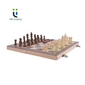 Barato 15 pulgadas plegable <span class=keywords><strong>ajedrez</strong></span> y tablero de damas 2 en 1 magnético juego de <span class=keywords><strong>ajedrez</strong></span> de madera - Product Image 6
