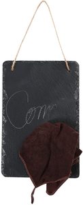 Pizarra colgante de granja de pizarra, doble cara, 8x12 pulgadas, decoración de pared rústica negra para cocina, boda, Baño - Product Image 6