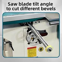 Scie circulaire verticale de précision de haute qualité avec table coulissante et moteur, multifonction tout-en-un, inclinable à 45° gauche/droite