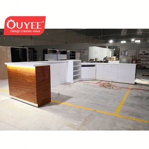 Conception carrée au détail acrylique de kiosque de café de sucrerie douce de chariot de centre commercial - Product Image 5