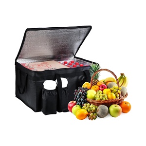 Sacs isothermes XXL pour courses, sacs isothermes pour traiteur, sac de livraison alimentaire isotherme avec 4 porte-gobelets - Product Image 1