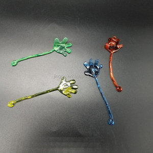 Wholesale Yiwu Cheap JO Brand <b>Mini</b> Sticky Toys TPR Material Colorful <b>Hand</b> Shape for 1inch 32mm Vending Capsule All Ages - Product Image 3