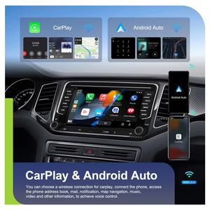 วิทยุติดรถยนต์ Podofo ระบบแอนดรอยด์ 4+64G หน้าจอ 7 นิ้ว รองรับ Wireless CarPlay/Android Auto สำหรับรถยนต์ VW/PASSAT/Seat/SKODA/POLO/FABIA/GOLF 5/6 พร้อมระบบนำทาง GPS แบบ OEM - Product Image 2