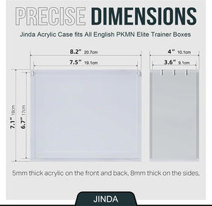 Étui de protection en acrylique résistant aux UV <span class=keywords><strong>pour</strong></span> Pokémon PTCG, avec aimants sur le dessus et le dessous <span class=keywords><strong>pour</strong></span> <span class=keywords><strong>un</strong></span> empilage naturel, étui <span class=keywords><strong>pour</strong></span> boîte d'entraînement d'élite ETB - Product Image 4
