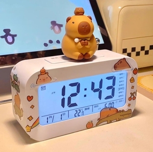 Đồng hồ báo thức phòng ngủ sinh viên đặc biệt thức dậy tạo tác máy tính để bàn sáng tạo đồng hồ điện tử thông minh nhỏ - Product Image 4