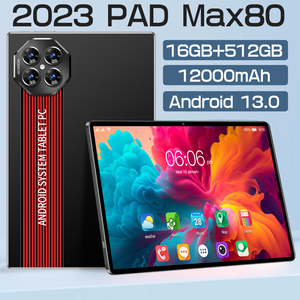 แท็บเล็ต Max80 ขนาด 10.1 นิ้ว ระบบ Android 13 หน่วยความจำ 16GB+512GB Octa Core พร้อมเคสคีย์บอร์ด แบตเตอรี่ 12000mAh หน้าจอ HD - Product Image 1