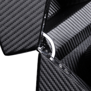 FADELI PACKING Scatola Automatica per Carica Orologi in Fibra di Carbonio Nera e Pelle PU, 2 Scomparti, Meccanica ed Elettronica - Product Image 3