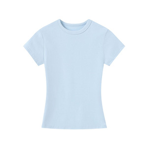 <span class=keywords><strong>Camiseta</strong></span> Deportiva Casual Estilo Americano, Manga Corta, Corte Ajustado, Color Sólido, Cuello Redondo, Elástica y Cómoda para el Verano - Product Image 2