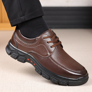 Zapatos de Hombre Negros de Cuero con Cordones, Estilo Casual de Negocios, Color Sólido, Hechos en Wenzhou - Product Image 2