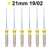 Limas Endodónticas Dentales 04 06 Taper, Limas Endodónticas Azules de Niti, Limas Rotatorias Activadas por Calor de 21 mm/25 mm para Preparación de Conductos Radiculares