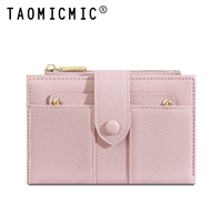 TAOMICMIC dompet panjang wanita, kapasitas besar Retro dua lipat PU untuk ganti kartu