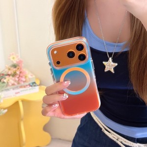 Fashion Neon color Magnetic Mobile Phone <b>Case</b> For iPhone 17 16 15 Pro Max Laser Gradation IMD Colorful Matte Frosted Back Cover - Product Image 5
