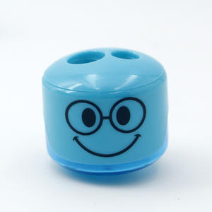 Standard Mini for Face Pattern Portable <b>Pencil</b> Sharpener with Dual Hole Four <b>Color</b> Options - Product Image 5