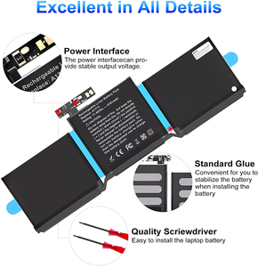 Batería de repuesto para ordenador portátil A1708 A1713 para Apple <span class=keywords><strong>MacBook</strong></span> A2171 A2159 A2289 A2338 <span class=keywords><strong>Pro</strong></span> de <span class=keywords><strong>13</strong></span> pulgadas, finales de 2016, mediados de 2017, mediados de 2019, <span class=keywords><strong>2020</strong></span> - Product Image 5
