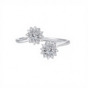 925 <b>Sterling</b> <b>Silver</b> Dainty Stylish Fine Jewelry Women's <b>Adjustable</b> Engagement <b>Rings</b> Zircon for Romantic Wedding Party - Product Image 4