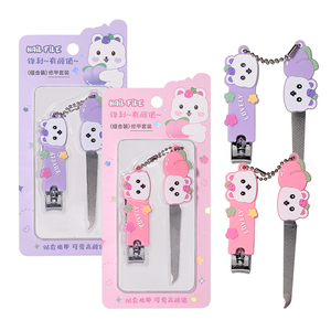 Lmltop mini dễ thương 2 cái Nail Clipper Kit thép không gỉ du lịch làm móng <span class=keywords><strong>Set</strong></span> với Nail tập tin cho đánh bóng ứng dụng nhựa sy563 - Product Image 1