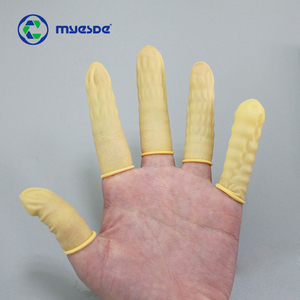 Chine 500g sans poudre antistatique 100% Latex naturel doigtiers produits de sécurité pour salle blanche pour l'électronique - Product Image 2