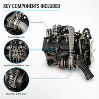 Ensemble moteur complet en excellent état de marche, moteur diesel turbo 2,5 L DOHC 16V