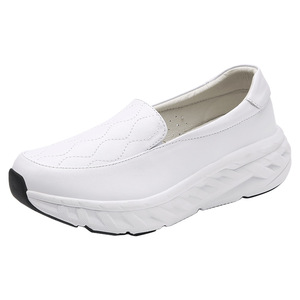 Nuove <span class=keywords><strong>Scarpe</strong></span> Basse da <span class=keywords><strong>Donna</strong></span> Traspiranti Design Semplice Suole Morbide e Spesse per Nero Bianco Zeppa Casual Versatile - Product Image 5