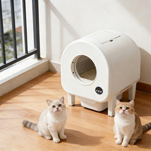 Bac à litière pour chat, directement de l'usine, entièrement fermé, anti-éclaboussures, grande capacité, facile à nettoyer, pour chats de grande taille - Product Image 1